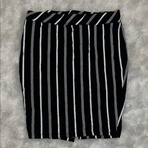 Torrid Monochrome Striped Pencil Skirt